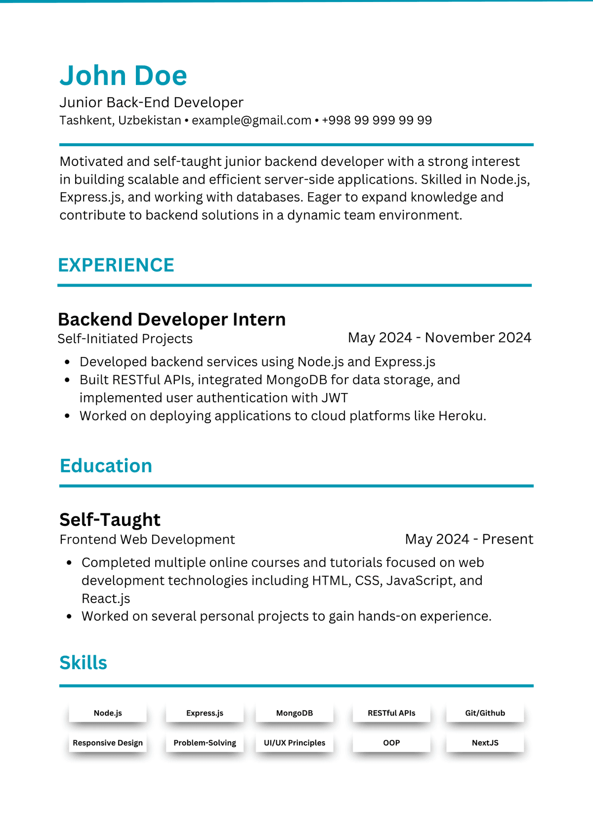 Junior Front-End Developer