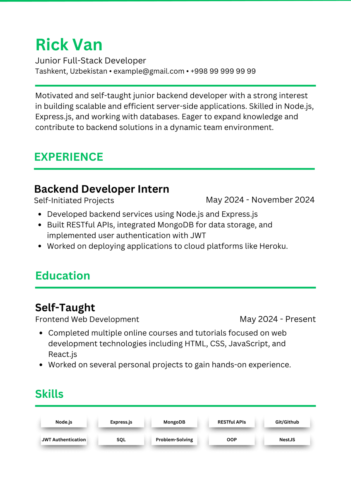 Junior Back-End Developer